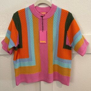 THML Vibrant Pink Knit Top - Size Small - NWT